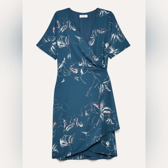 Aritzia Babaton Wallace Wrap Dress Floral Flowy XS - Picture 2 of 12